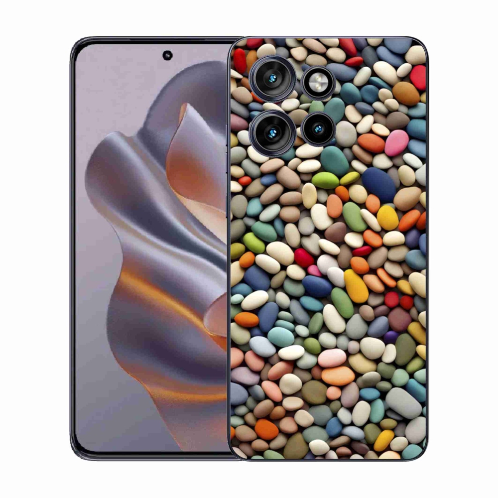 Gelový kryt mmCase na Motorola Edge 50 Neo - barevné kamínky 2