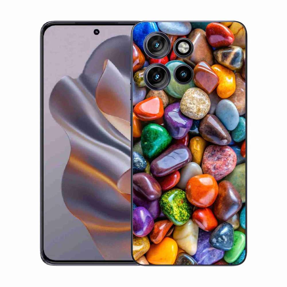 Gelový kryt mmCase na Motorola Edge 50 Neo - barevné kamínky