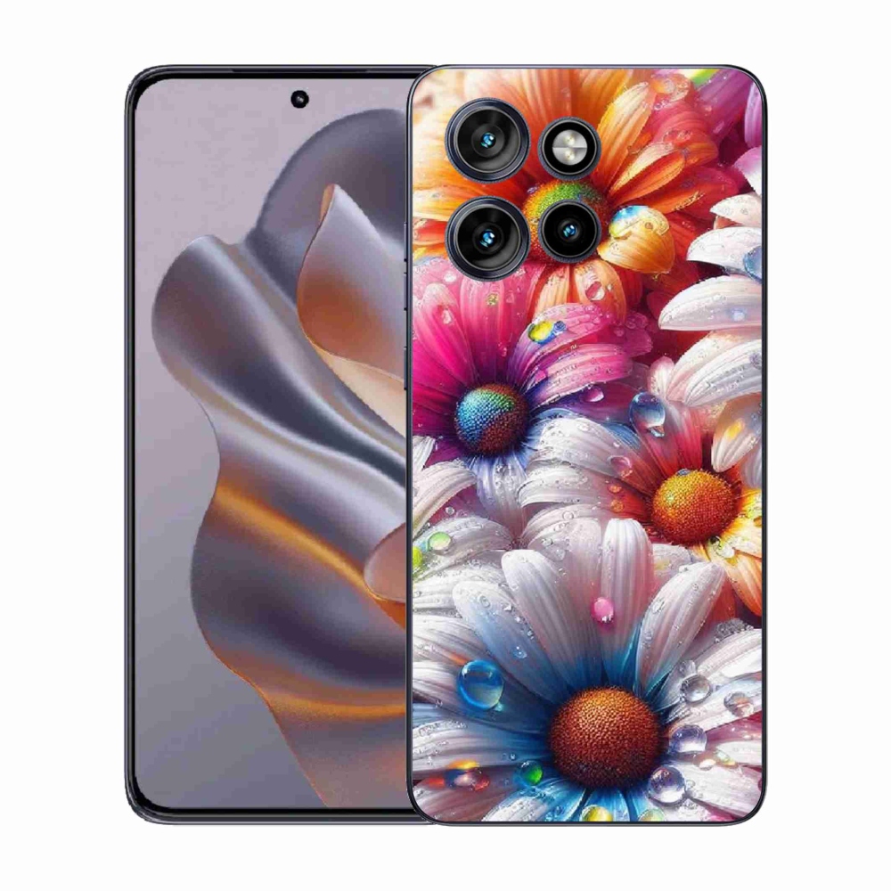 Gelový kryt mmCase na Motorola Edge 50 Neo - barevné kopretiny