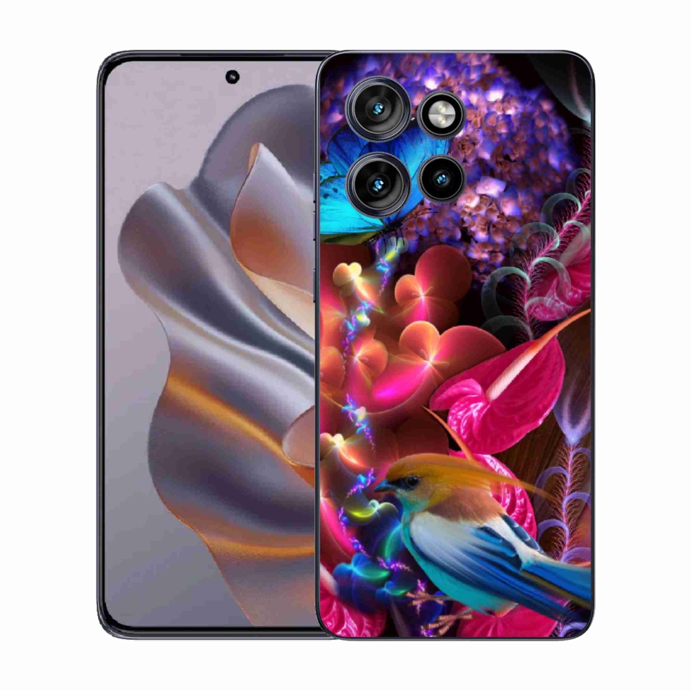 Gelový kryt mmCase na Motorola Edge 50 Neo - barevné květiny