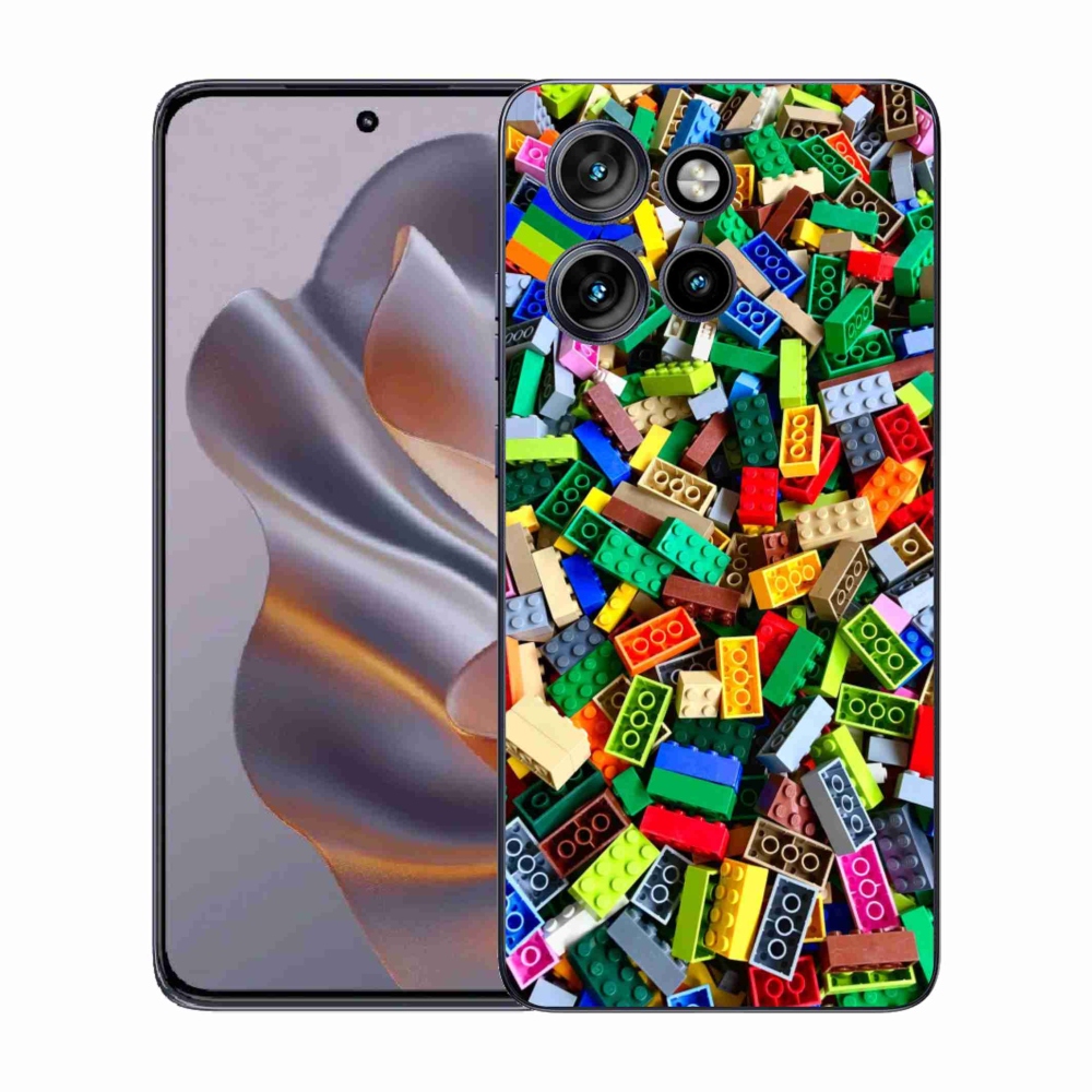 Gelový kryt mmCase na Motorola Edge 50 Neo - barevné stavební kostky