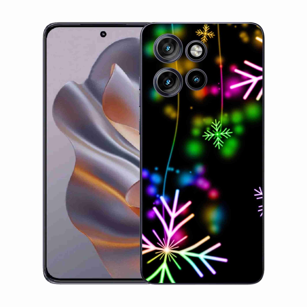Gelový kryt mmCase na Motorola Edge 50 Neo - barevné vločky
