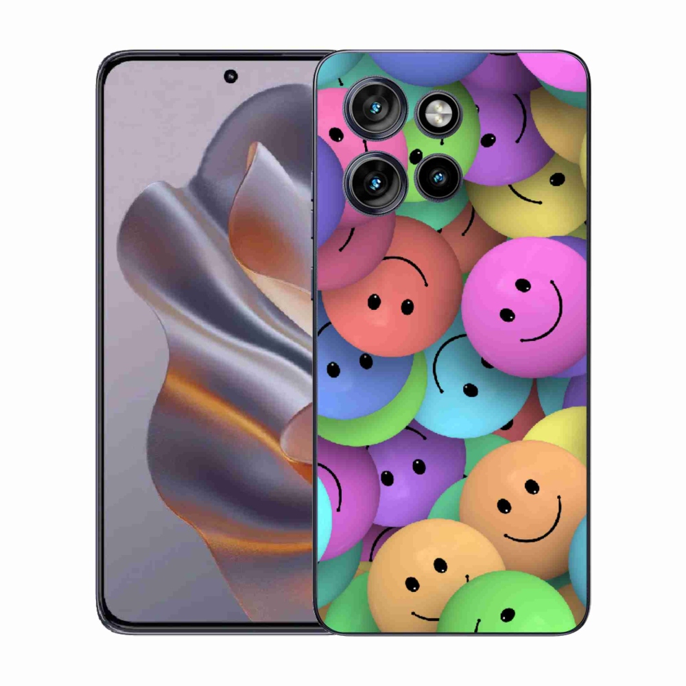 Gelový kryt mmCase na Motorola Edge 50 Neo - barevní smajlíci