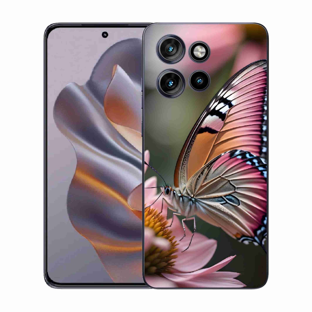 Gelový kryt mmCase na Motorola Edge 50 Neo - barevný motýl