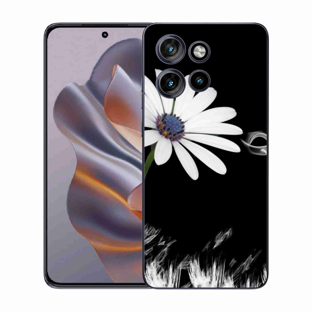 Gelový kryt mmCase na Motorola Edge 50 Neo - bílá květina