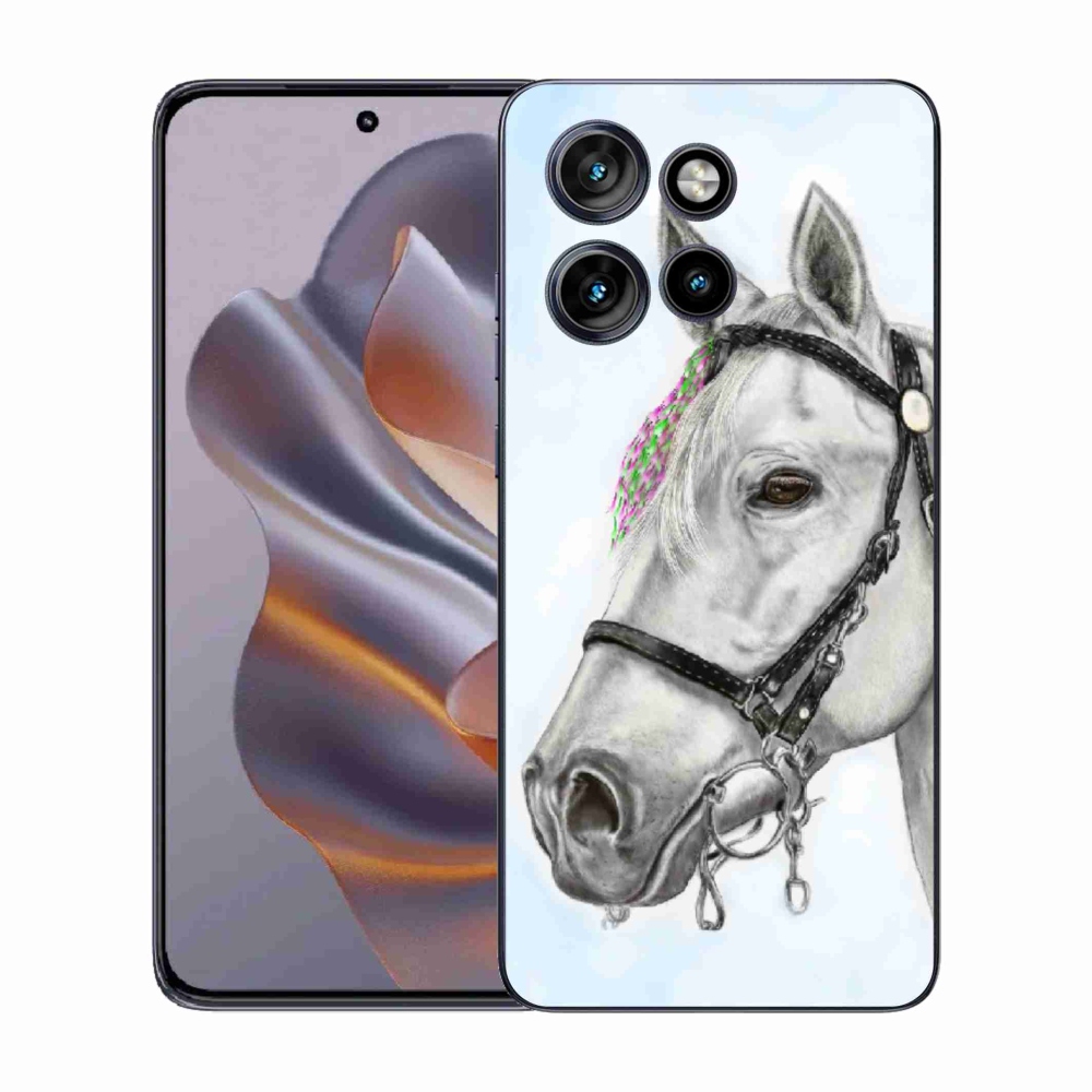 Gelový kryt mmCase na Motorola Edge 50 Neo - bílý kůň 1