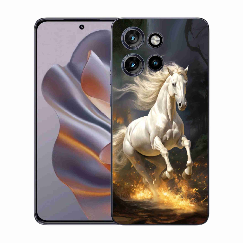 Gelový kryt mmCase na Motorola Edge 50 Neo - bílý kůň 2