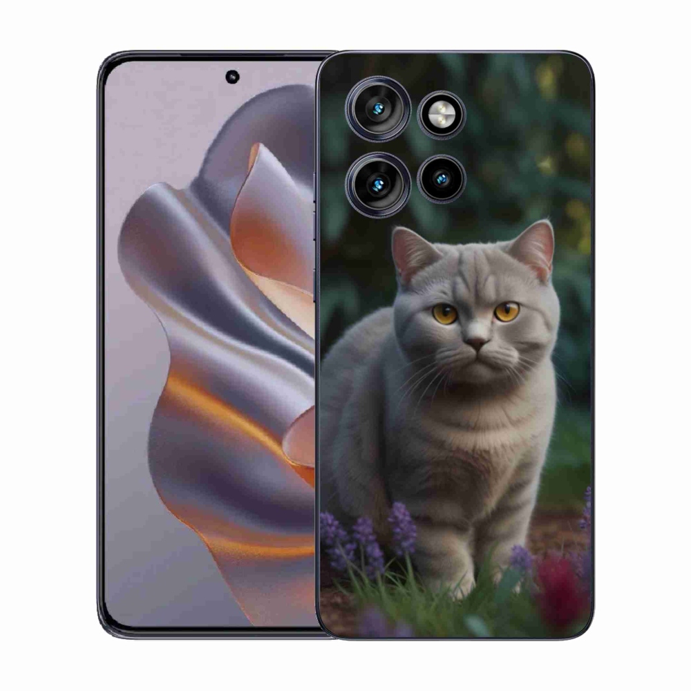 Gelový kryt mmCase na Motorola Edge 50 Neo - britská kočka