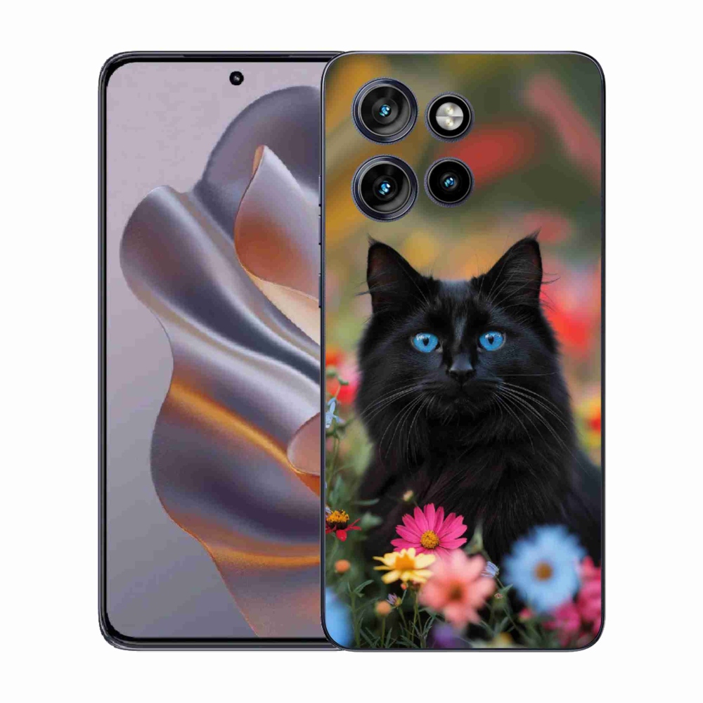 Gelový kryt mmCase na Motorola Edge 50 Neo - černé kotě 4