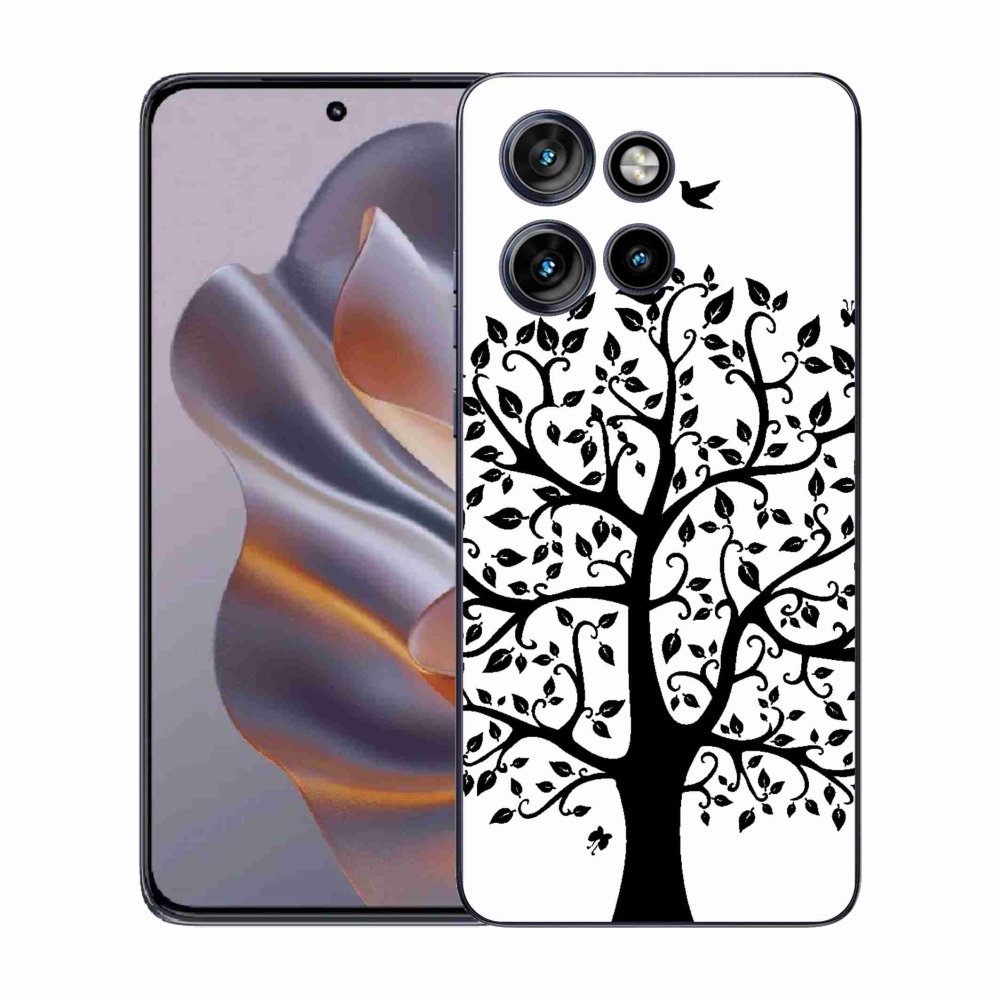 Gelový kryt mmCase na Motorola Edge 50 Neo - černobílý strom