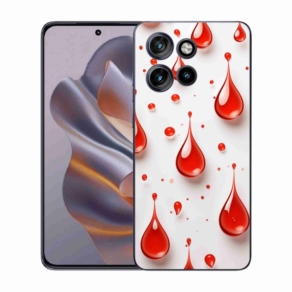 Gelový kryt mmCase na Motorola Edge 50 Neo - červené kapky
