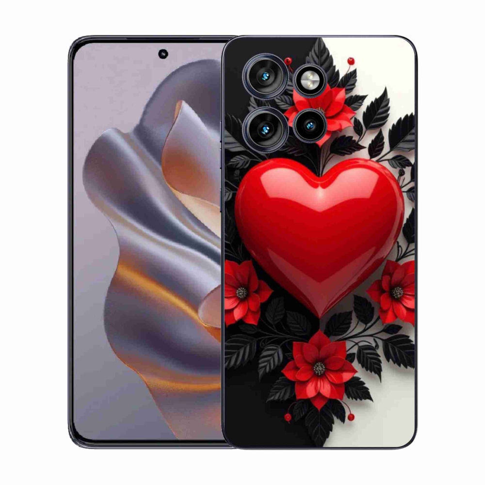 Gelový kryt mmCase na Motorola Edge 50 Neo - červené srdce