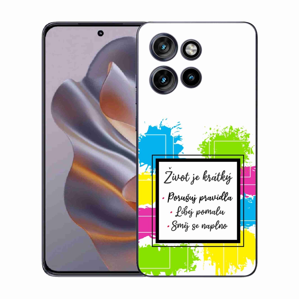 Gelový kryt mmCase na Motorola Edge 50 Neo - citát 5 bílé pozadí