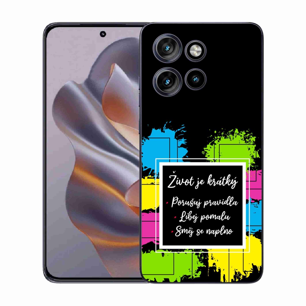 Gelový kryt mmCase na Motorola Edge 50 Neo - citát 5 černé pozadí