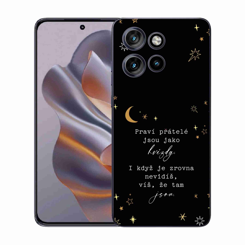 Gelový kryt mmCase na Motorola Edge 50 Neo - citát 6 černé pozadí