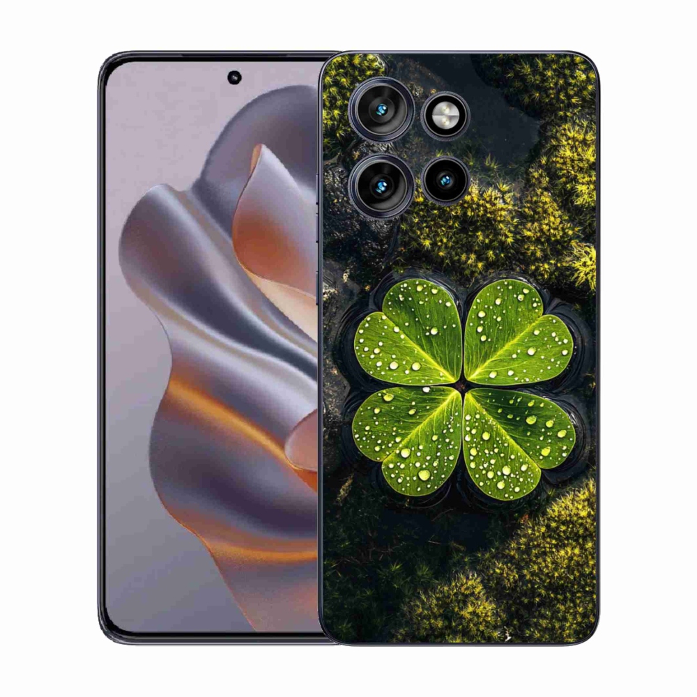 Gelový kryt mmCase na Motorola Edge 50 Neo - čtyřlístek