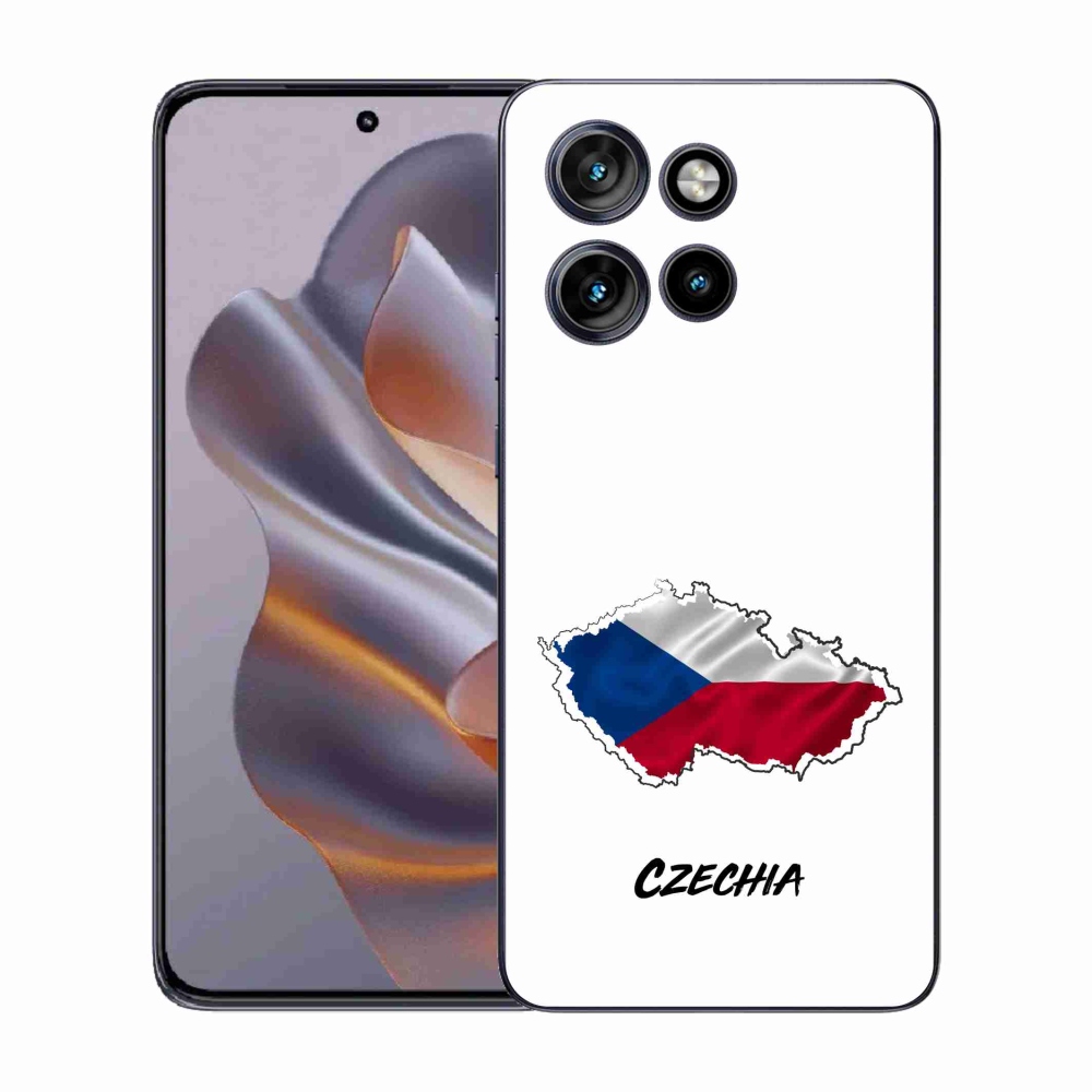 Gelový kryt mmCase na Motorola Edge 50 Neo - Czechia bílé pozadí
