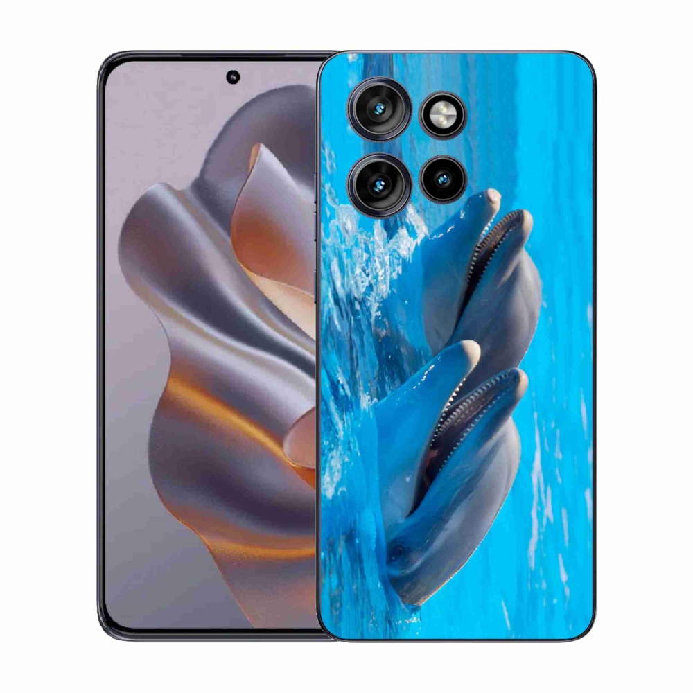 Gelový kryt mmCase na Motorola Edge 50 Neo - delfíni