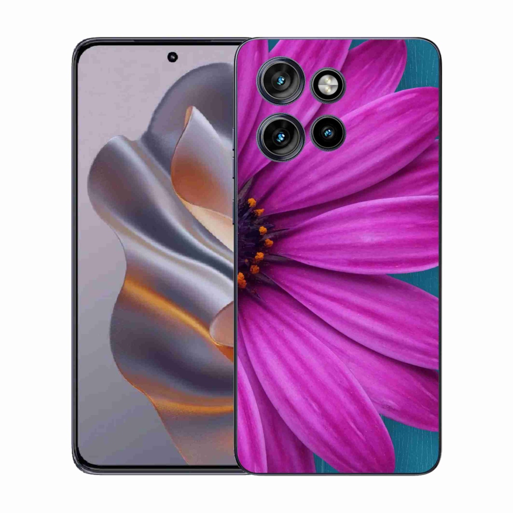 Gelový kryt mmCase na Motorola Edge 50 Neo - fialová kopretina