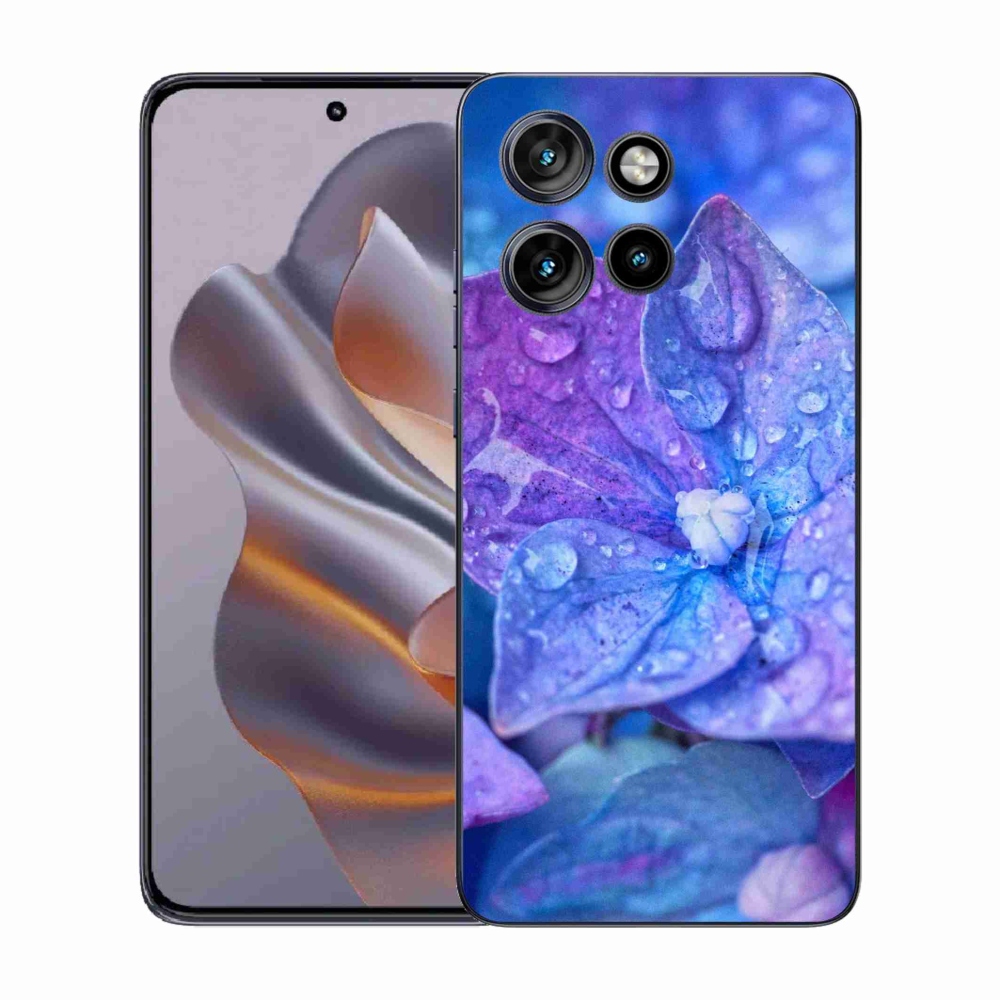 Gelový kryt mmCase na Motorola Edge 50 Neo - fialový květ