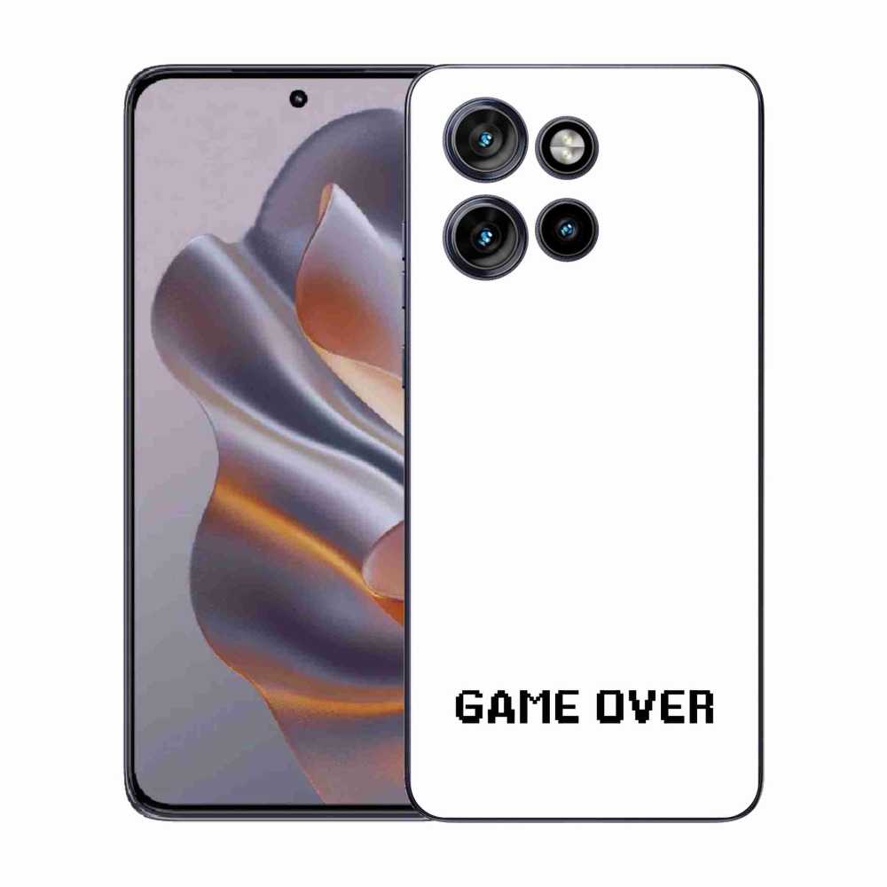 Gelový kryt mmCase na Motorola Edge 50 Neo - game over bílé pozadí