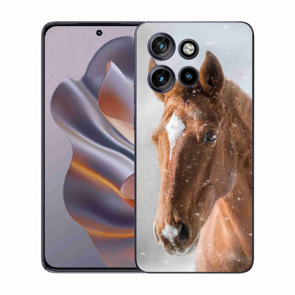 Gelový kryt mmCase na Motorola Edge 50 Neo - hnědý kůň 2