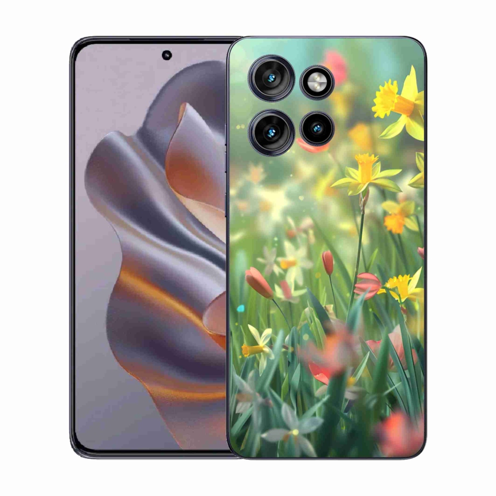 Gelový kryt mmCase na Motorola Edge 50 Neo - jarní květy