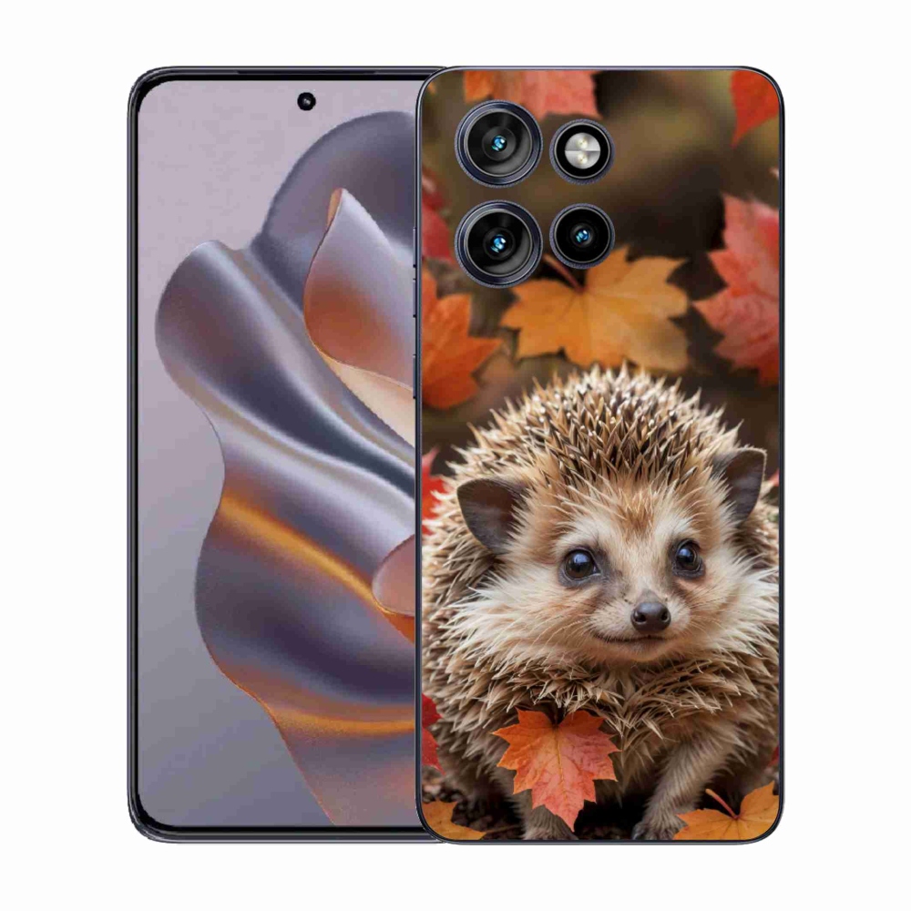 Gelový kryt mmCase na Motorola Edge 50 Neo - ježek v listí