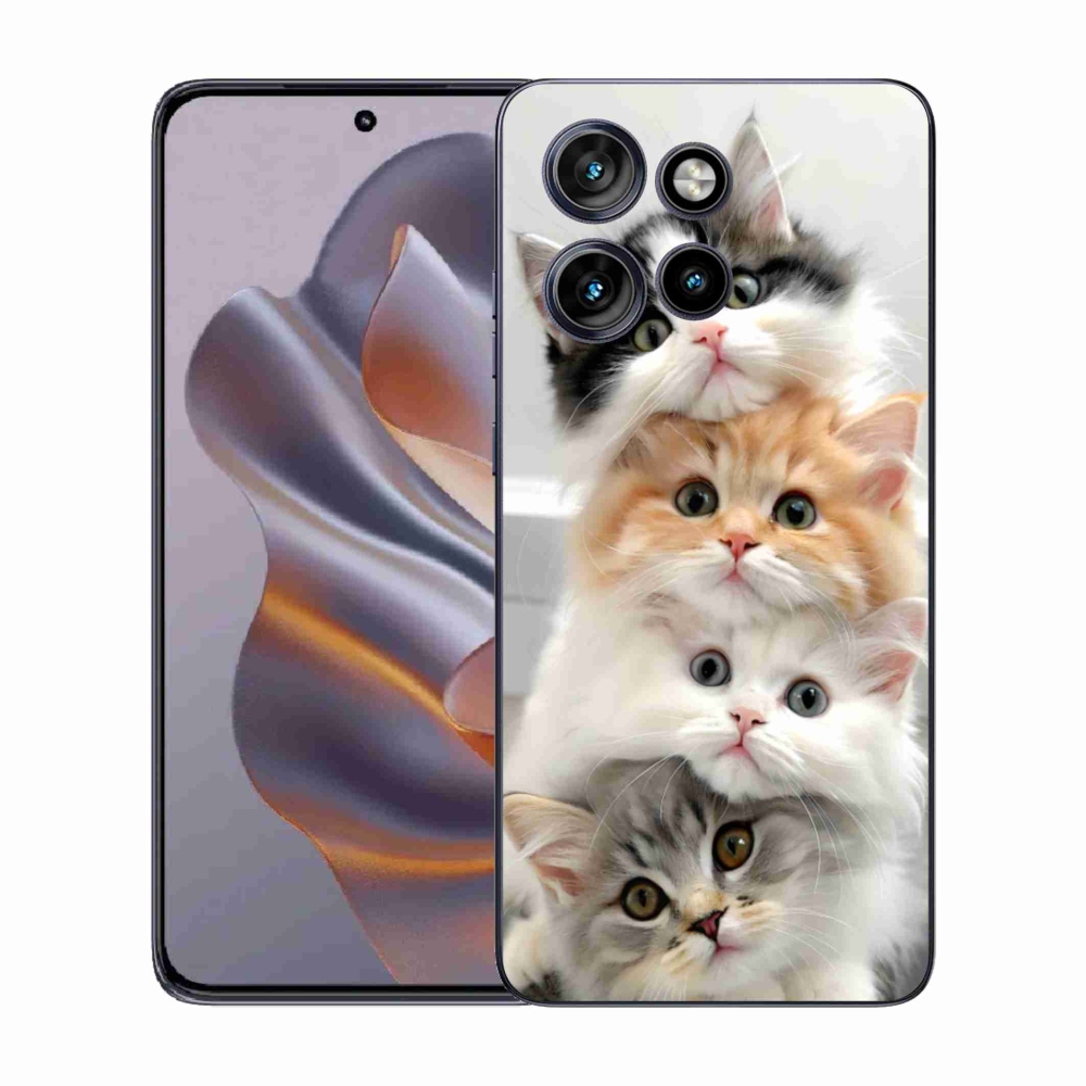 Gelový kryt mmCase na Motorola Edge 50 Neo - kočičí parta