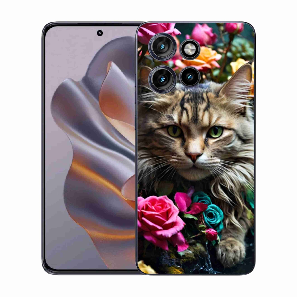 Gelový kryt mmCase na Motorola Edge 50 Neo - kočíčí pohled 2