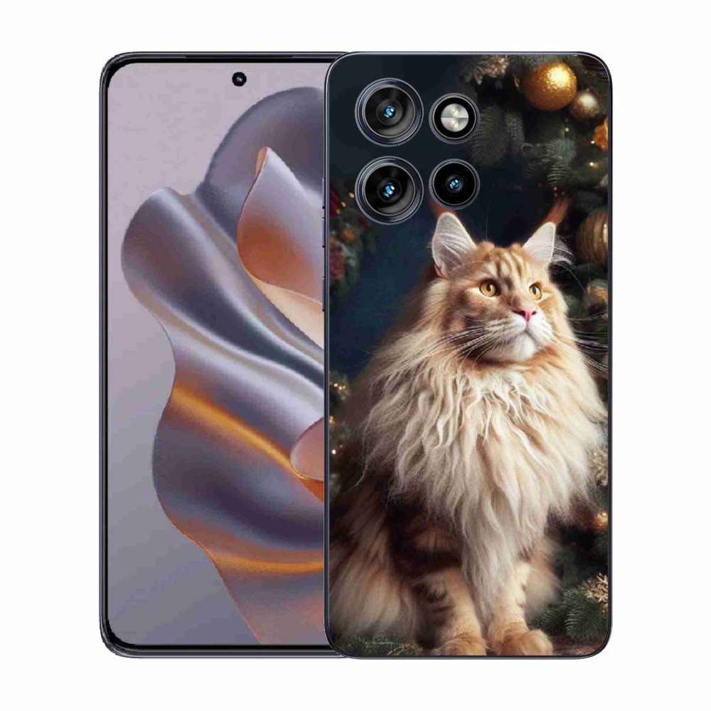 Gelový kryt mmCase na Motorola Edge 50 Neo - kočka u stromku