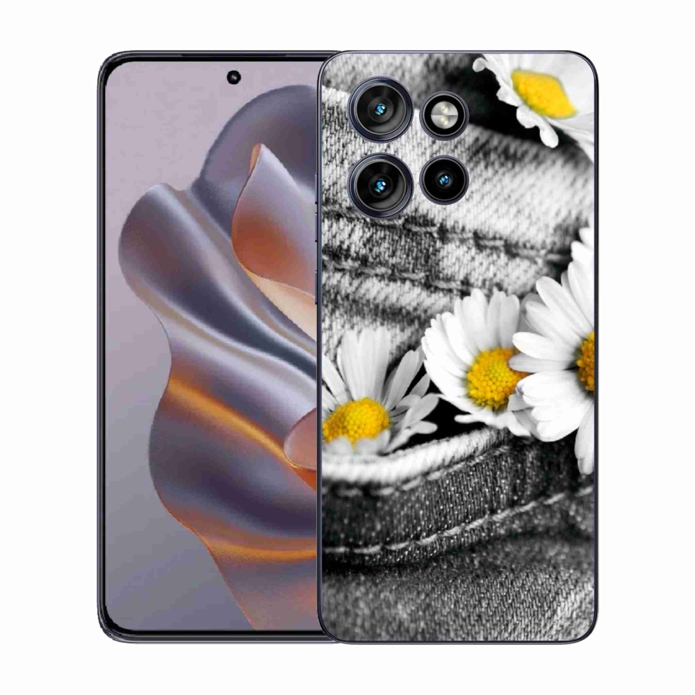 Gelový kryt mmCase na Motorola Edge 50 Neo - kopretiny