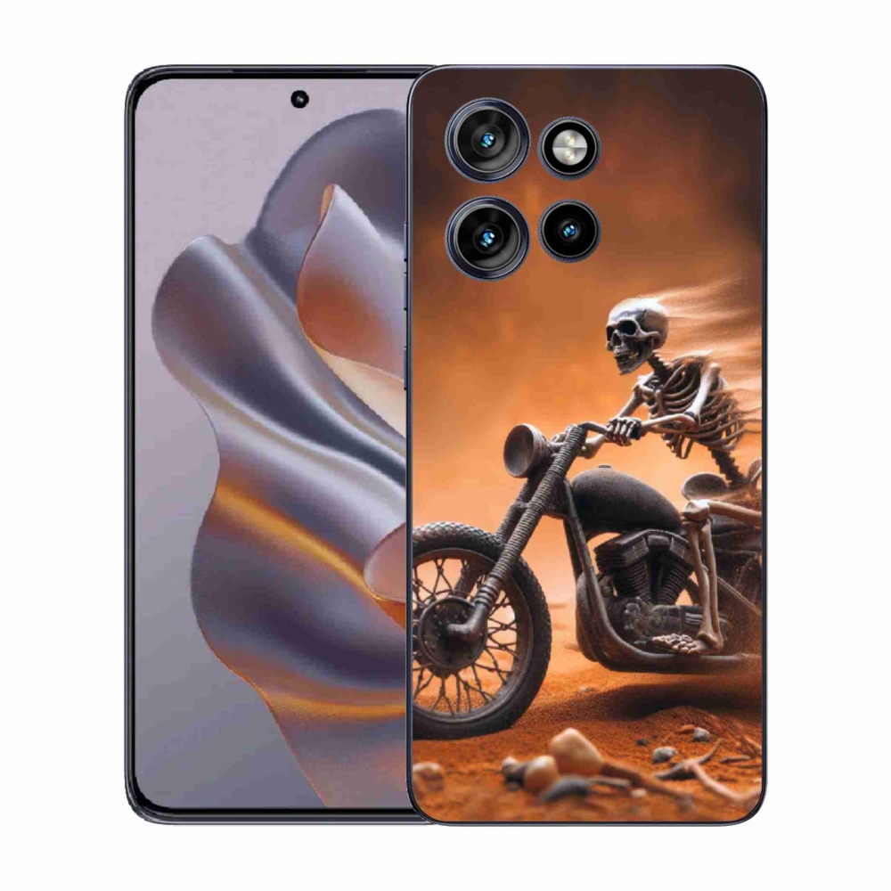 Gelový kryt mmCase na Motorola Edge 50 Neo - kostra na motorce