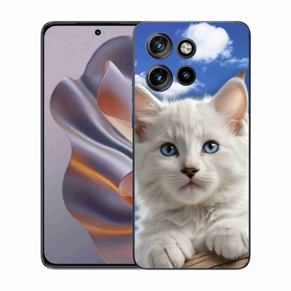 Gelový kryt mmCase na Motorola Edge 50 Neo - kotě a oblaka