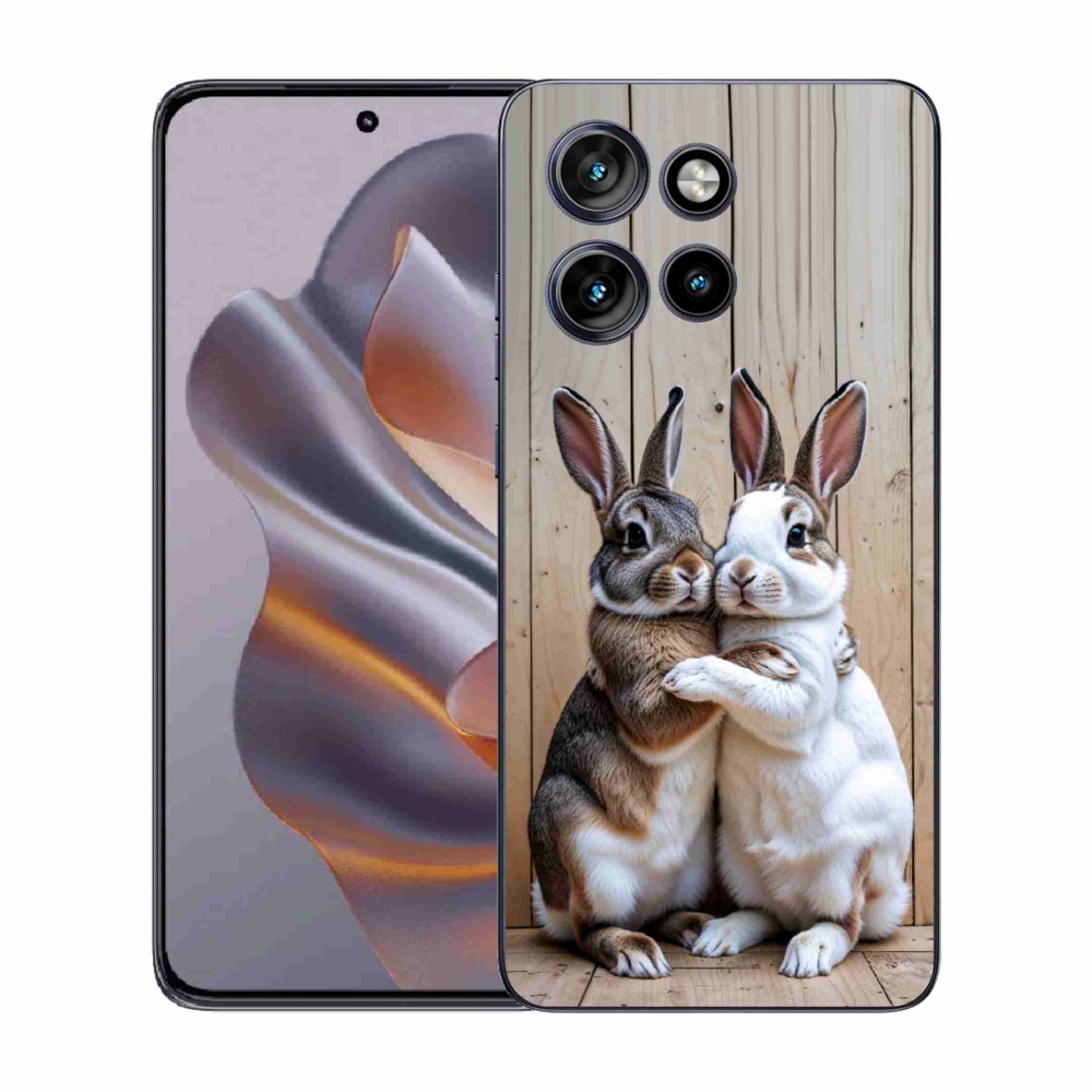 Gelový kryt mmCase na Motorola Edge 50 Neo - králičí pár