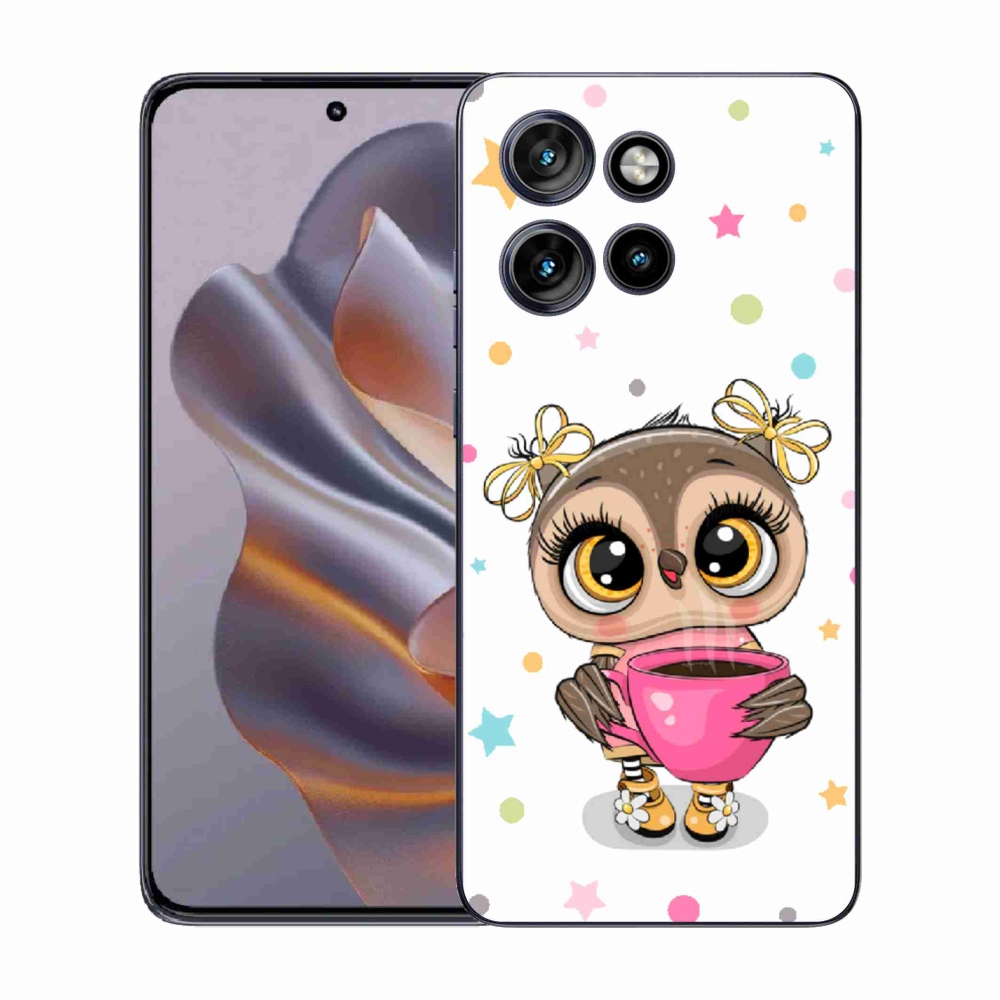 Gelový kryt mmCase na Motorola Edge 50 Neo - kreslená sovička