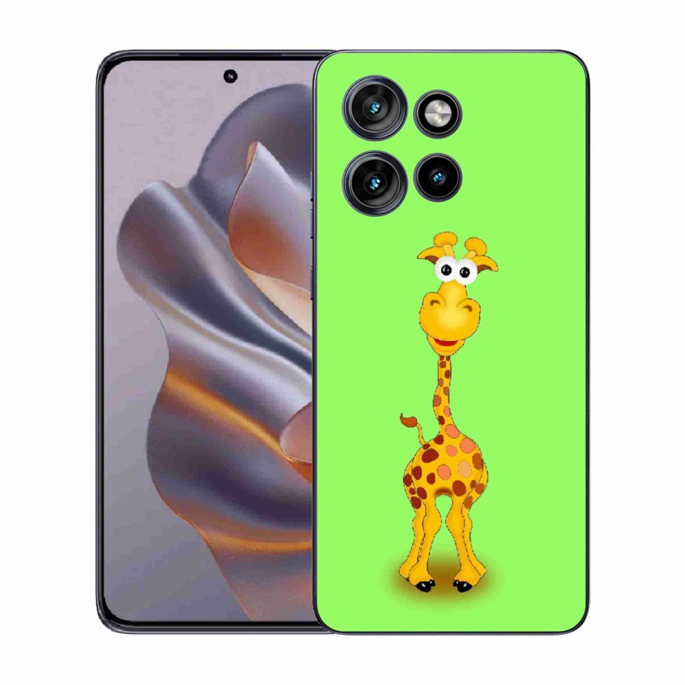 Gelový kryt mmCase na Motorola Edge 50 Neo - kreslená žirafa