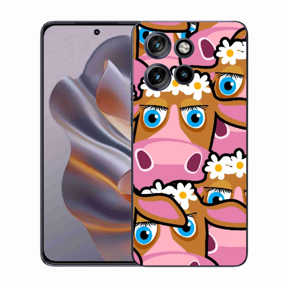 Gelový kryt mmCase na Motorola Edge 50 Neo - kreslené kravičky