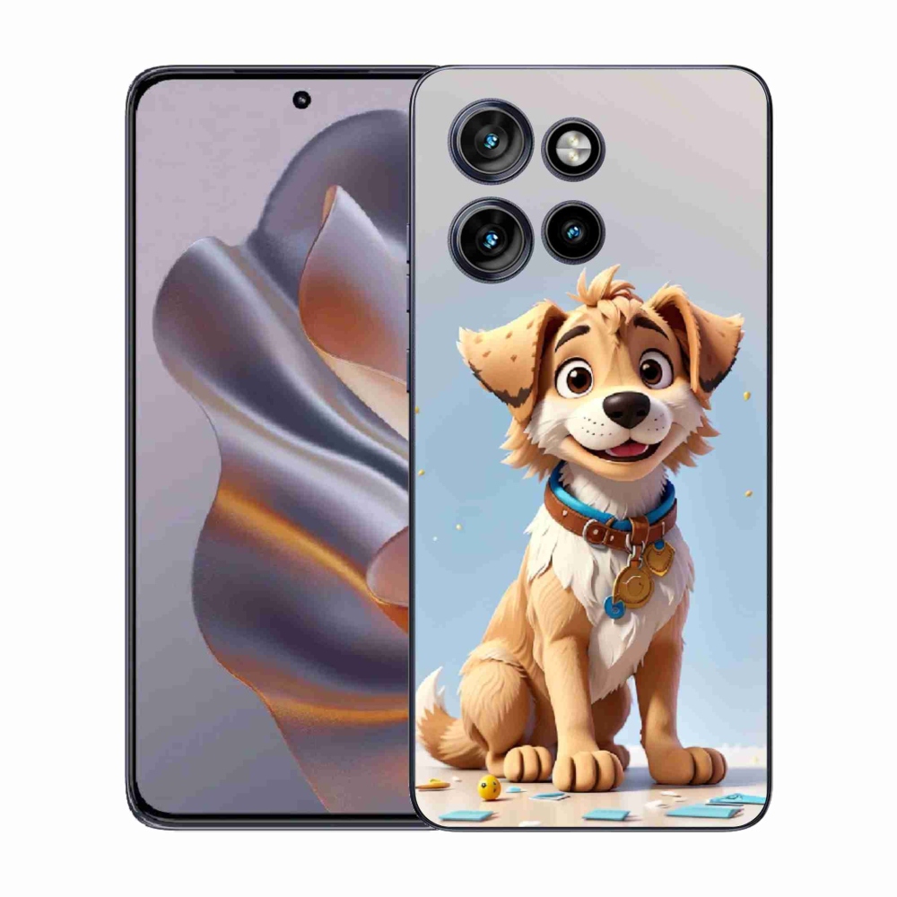 Gelový kryt mmCase na Motorola Edge 50 Neo - kreslené štěně