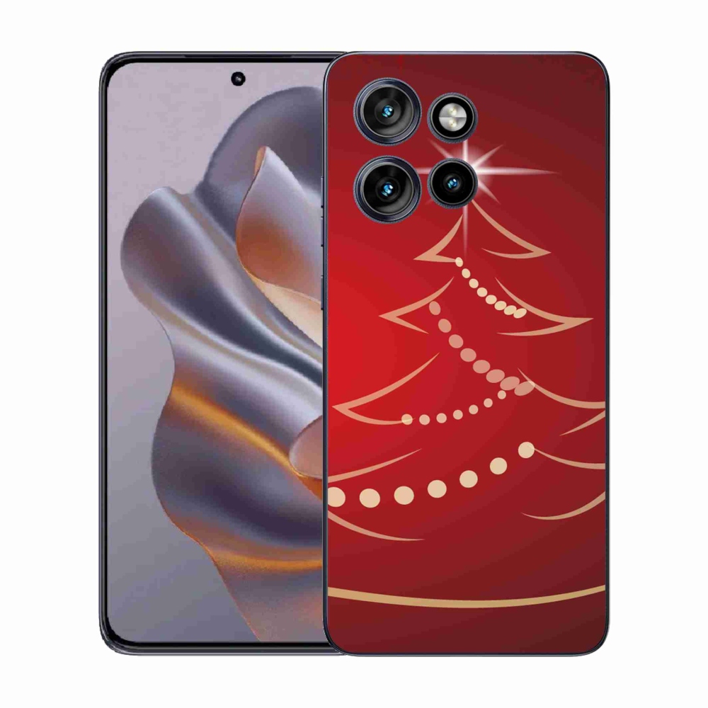 Gelový kryt mmCase na Motorola Edge 50 Neo - kreslený vánoční stromek