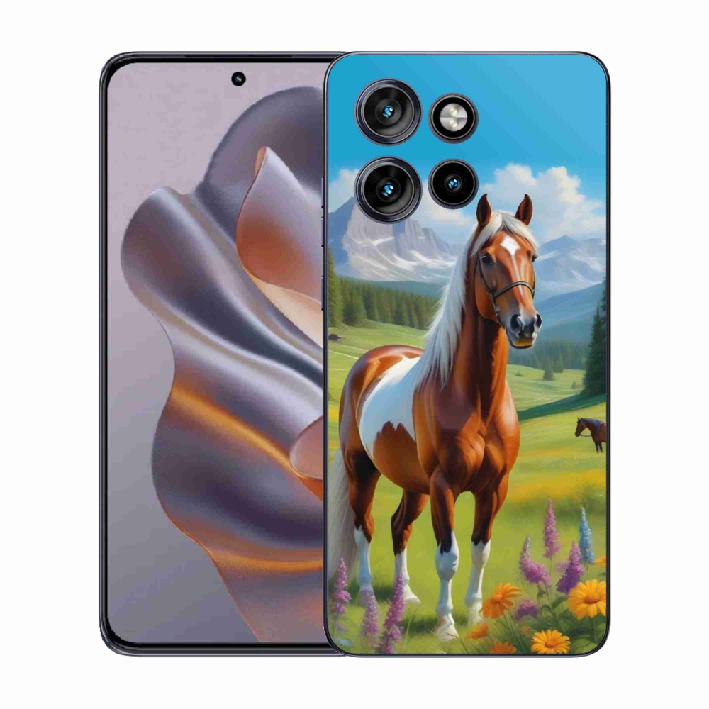 Gelový kryt mmCase na Motorola Edge 50 Neo - kůň na louce