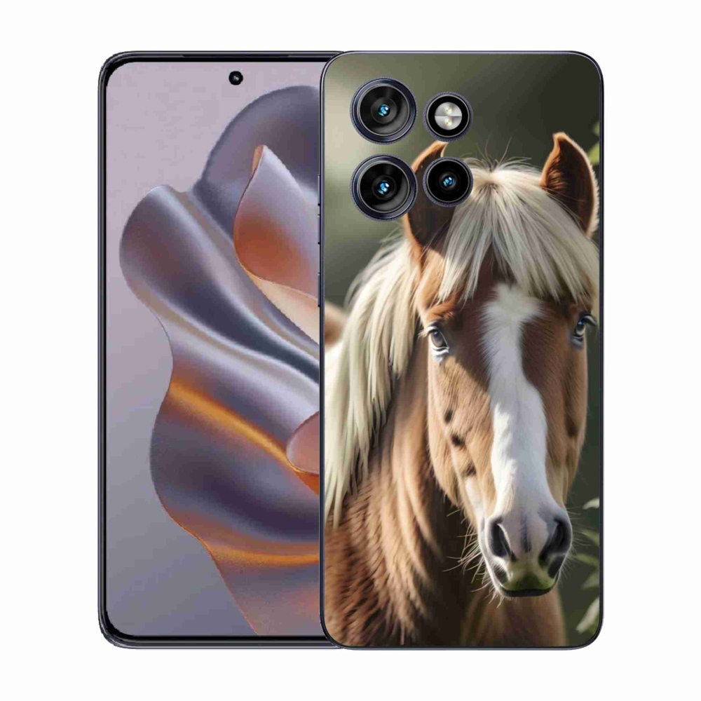 Gelový kryt mmCase na Motorola Edge 50 Neo - kůň se světlou hřívou
