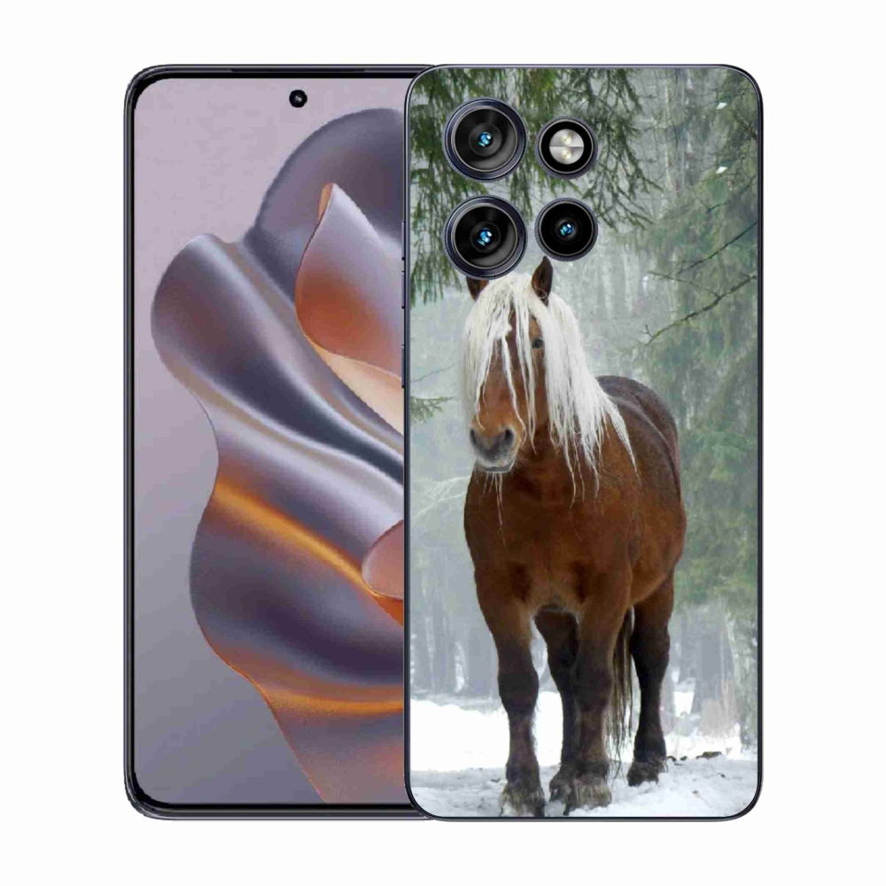 Gelový kryt mmCase na Motorola Edge 50 Neo - kůň v lese