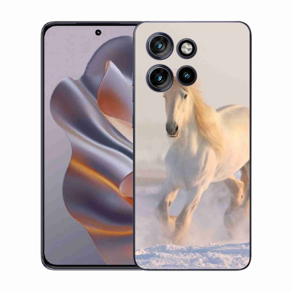 Gelový kryt mmCase na Motorola Edge 50 Neo - kůň ve sněhu