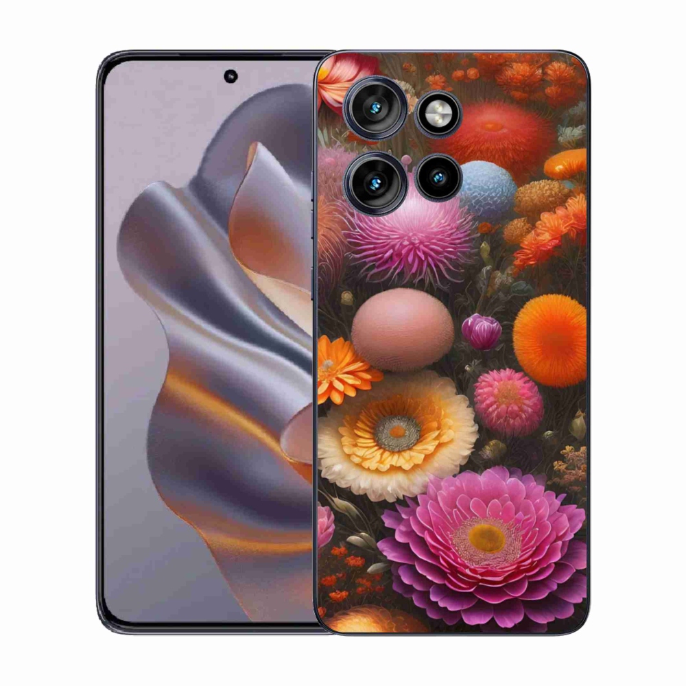 Gelový kryt mmCase na Motorola Edge 50 Neo - květinová kompozice