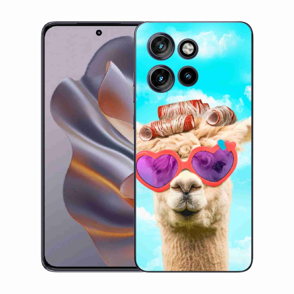 Gelový kryt mmCase na Motorola Edge 50 Neo - lama s brýlemi
