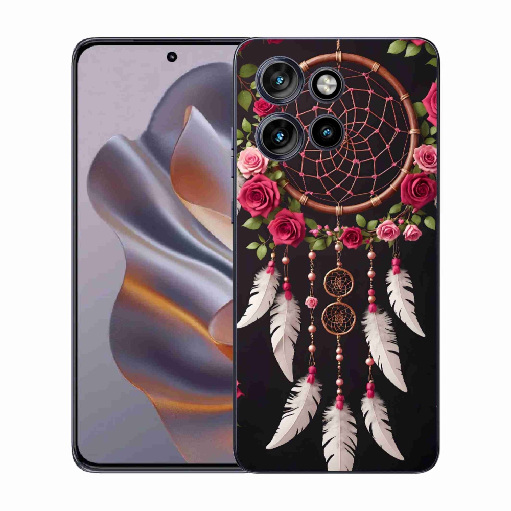 Gelový kryt mmCase na Motorola Edge 50 Neo - lapač snů s růžemi