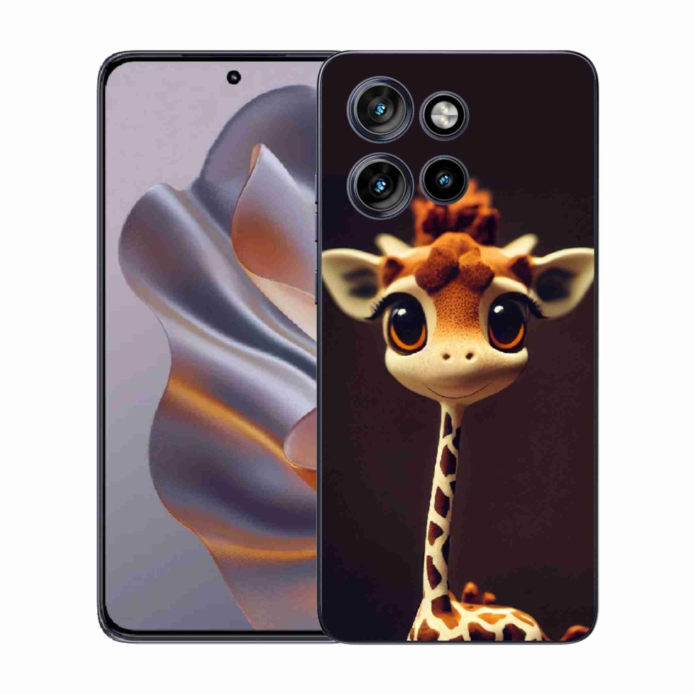 Gelový kryt mmCase na Motorola Edge 50 Neo - malá žirafa