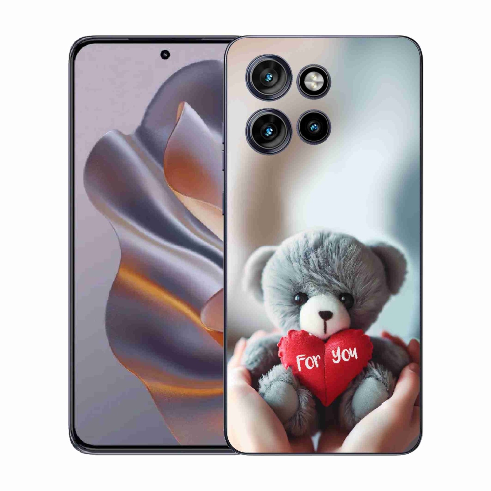 Gelový kryt mmCase na Motorola Edge 50 Neo - medvídek pro zamilované
