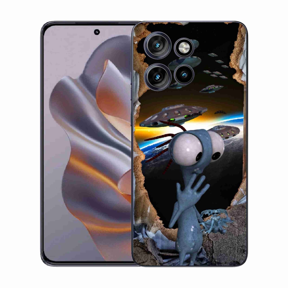 Gelový kryt mmCase na Motorola Edge 50 Neo - mimozemšťan
